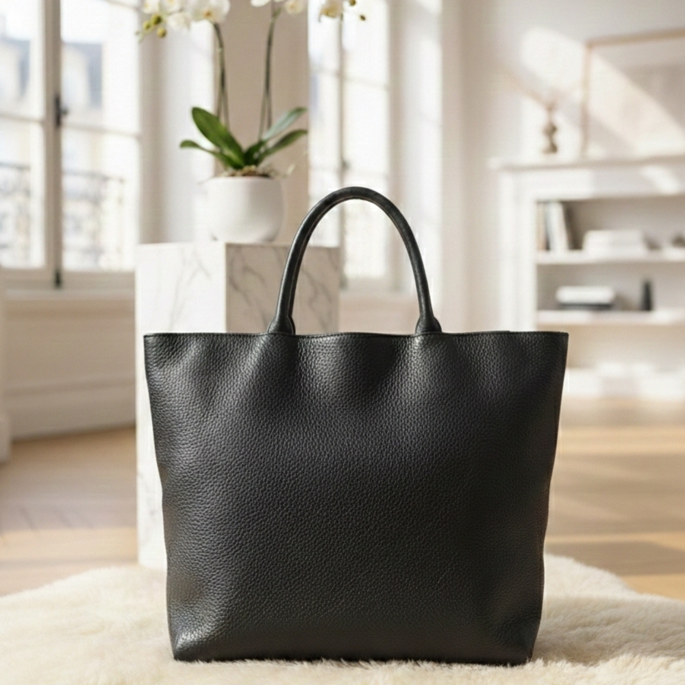 MARK and GRAHAM. Mint condition. No Monogram. Laptop tote, pebble, leather